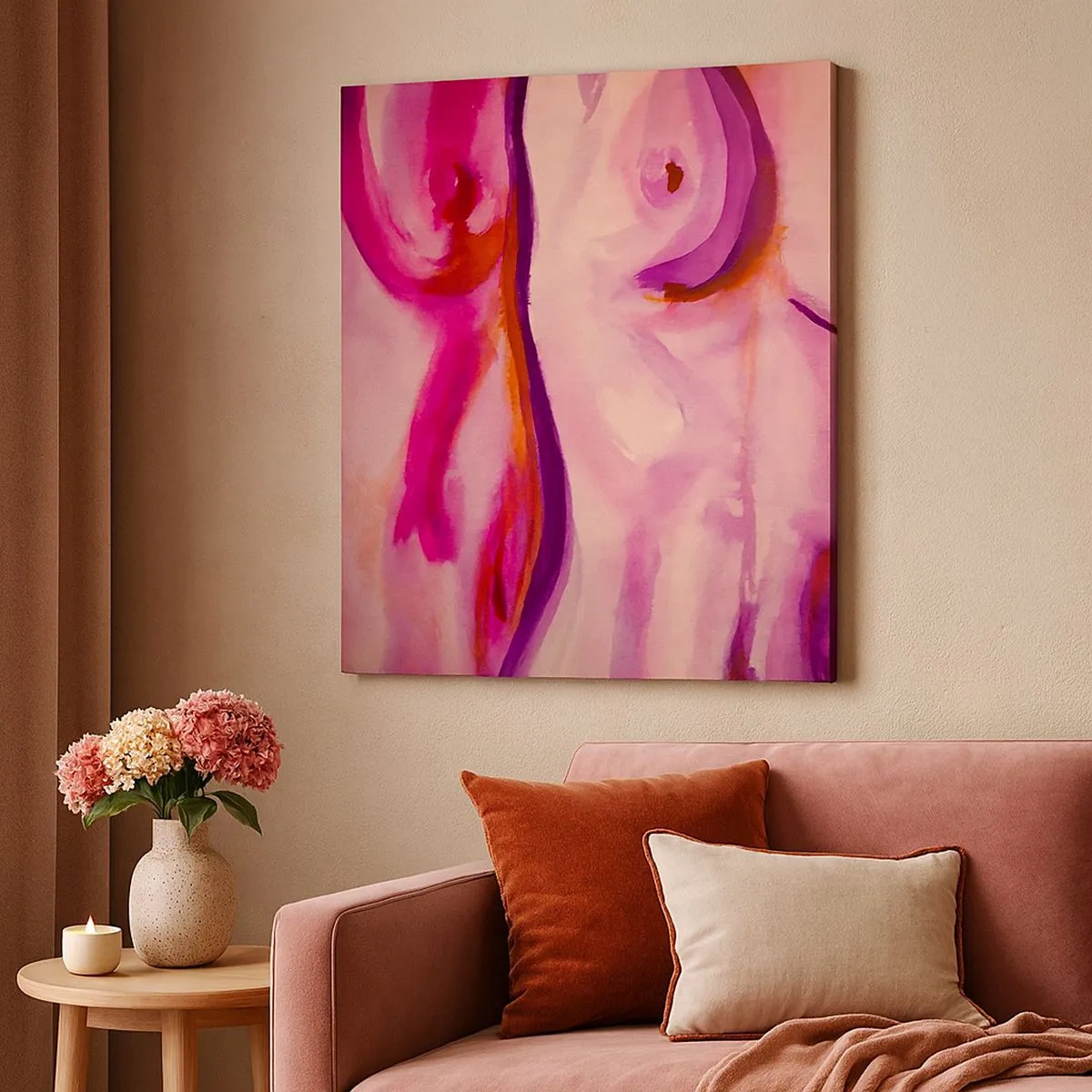 Impression sur toile - Image sur toile - Ode à la féminité - 30x30 cm