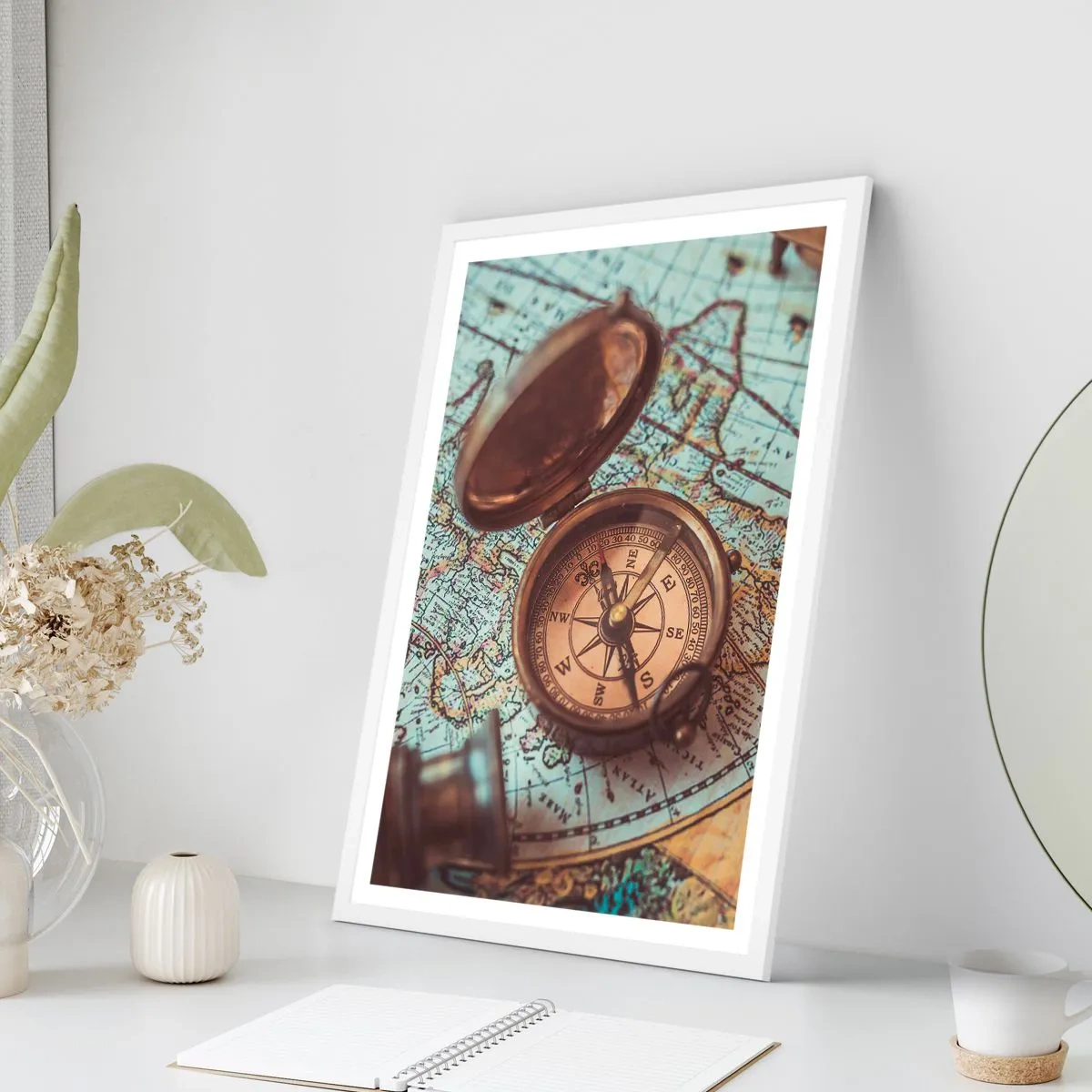 Affiche dans un cadre blanc - Poster - Pour ceux qui recherche l'aventure - 40x50 cm