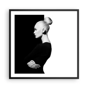 Affiche dans un cadre noir - Poster - Tout simplement une femme - 60x60 cm