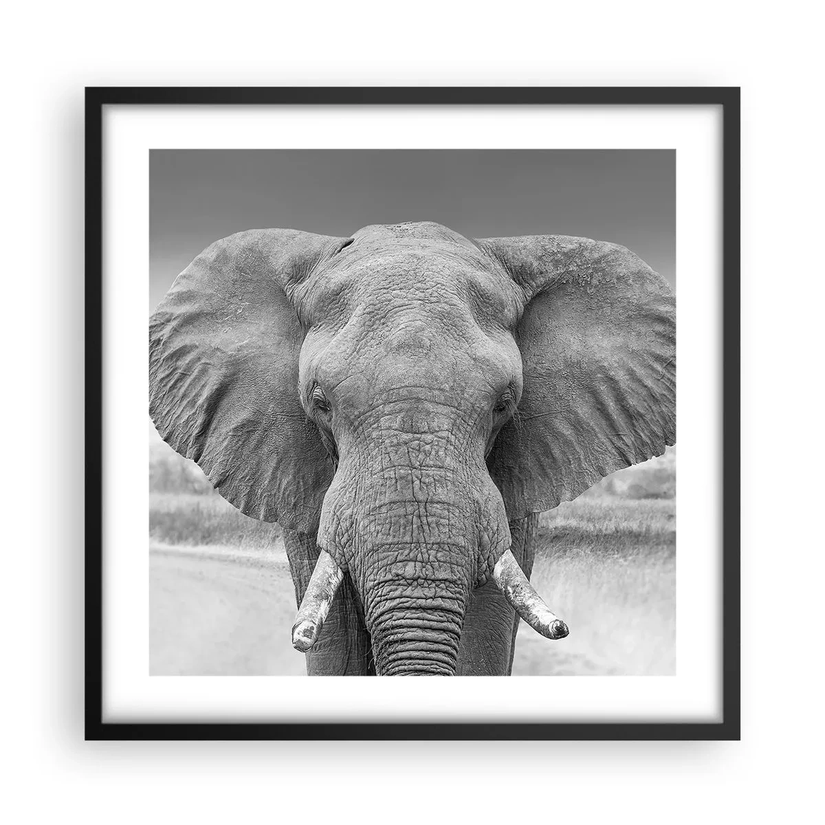 Affiche dans un cadre noir - Poster - Bienvenue dans mon monde - 50x50 cm