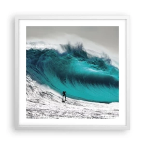 Affiche dans un cadre blanc - Poster - Challenge accepté - 50x50 cm