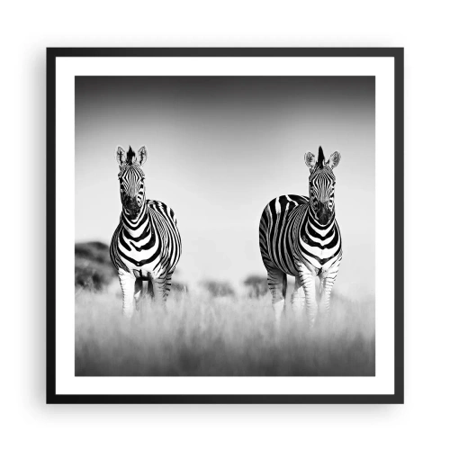 Affiche dans un cadre noir - Poster - Le monde est bel et bien noir et blanc - 60x60 cm