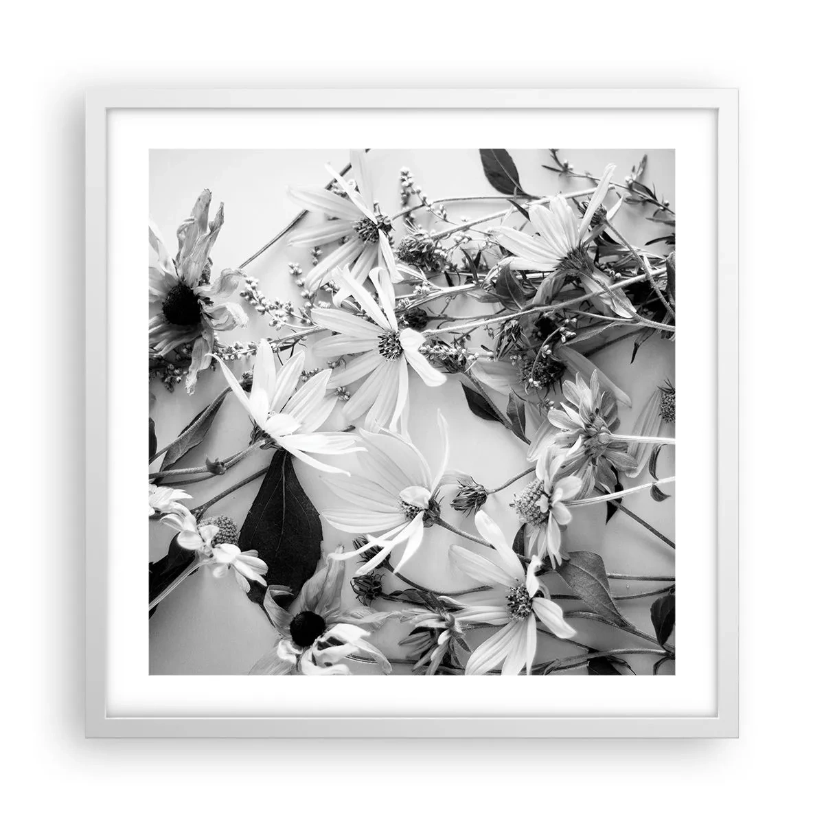 Affiche dans un cadre blanc - Poster - Non-un bouquet de fleurs - 50x50 cm