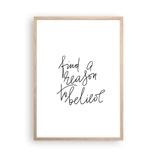 Affiche dans un chêne clair - Poster - C'est possible - 50x70 cm