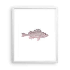 Affiche dans un cadre blanc - Poster - Poisson aux grands yeux - 40x50 cm