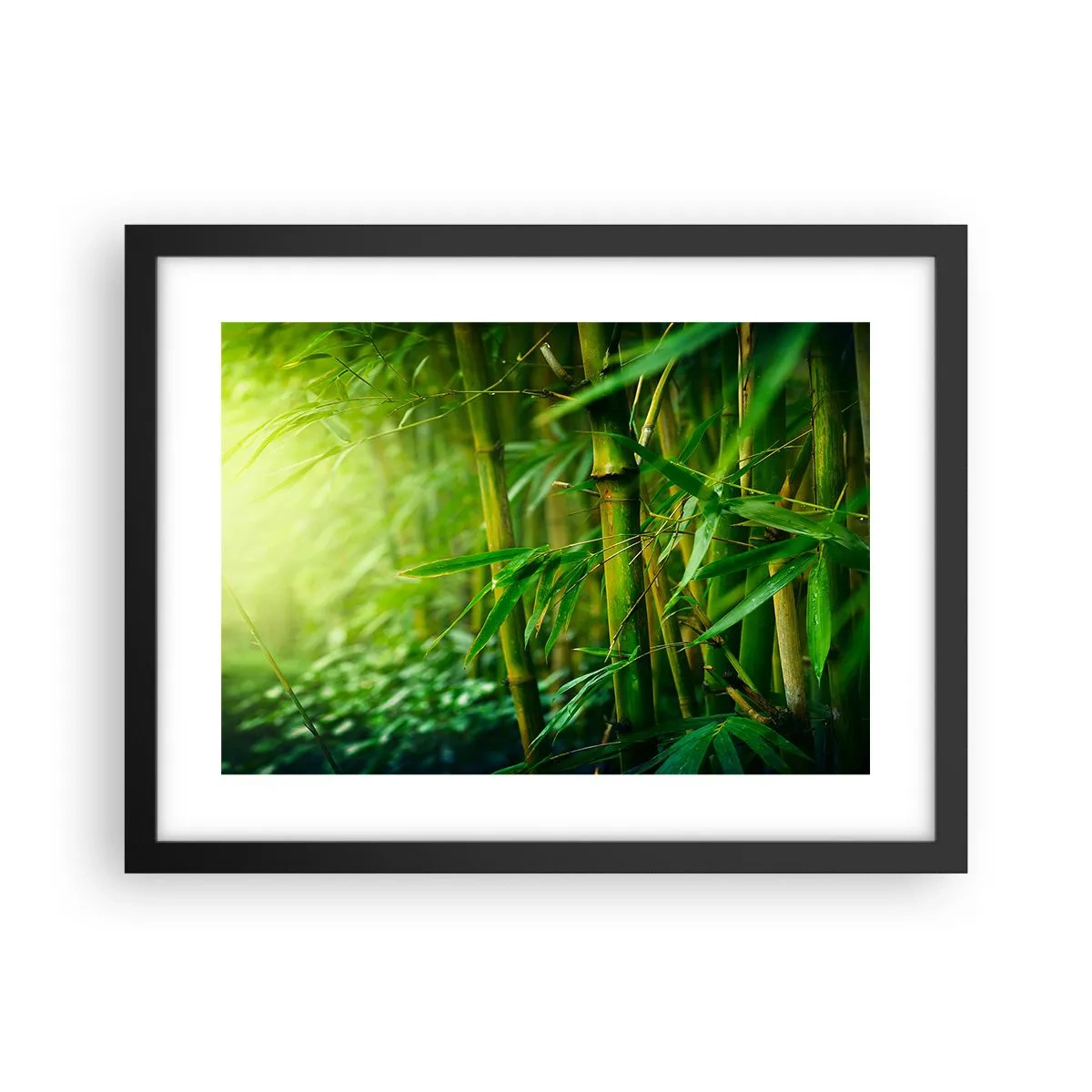Affiche dans un cadre noir - Poster - Apprenez à connaître le vert lui-même - 40x30 cm