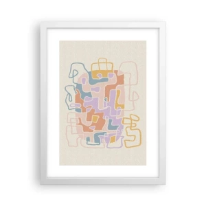 Affiche dans un cadre blanc - Poster - Labyrinthe – une aventure joyeuse - 30x40 cm