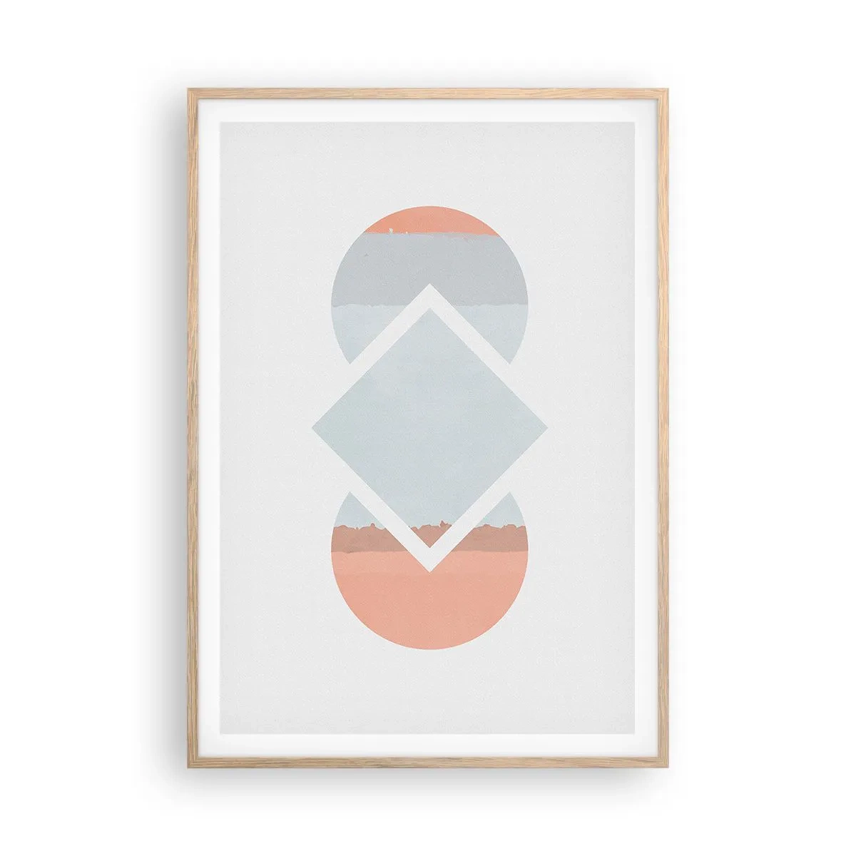 Affiche dans un chêne clair - Poster - La situation est clair - 70x100 cm