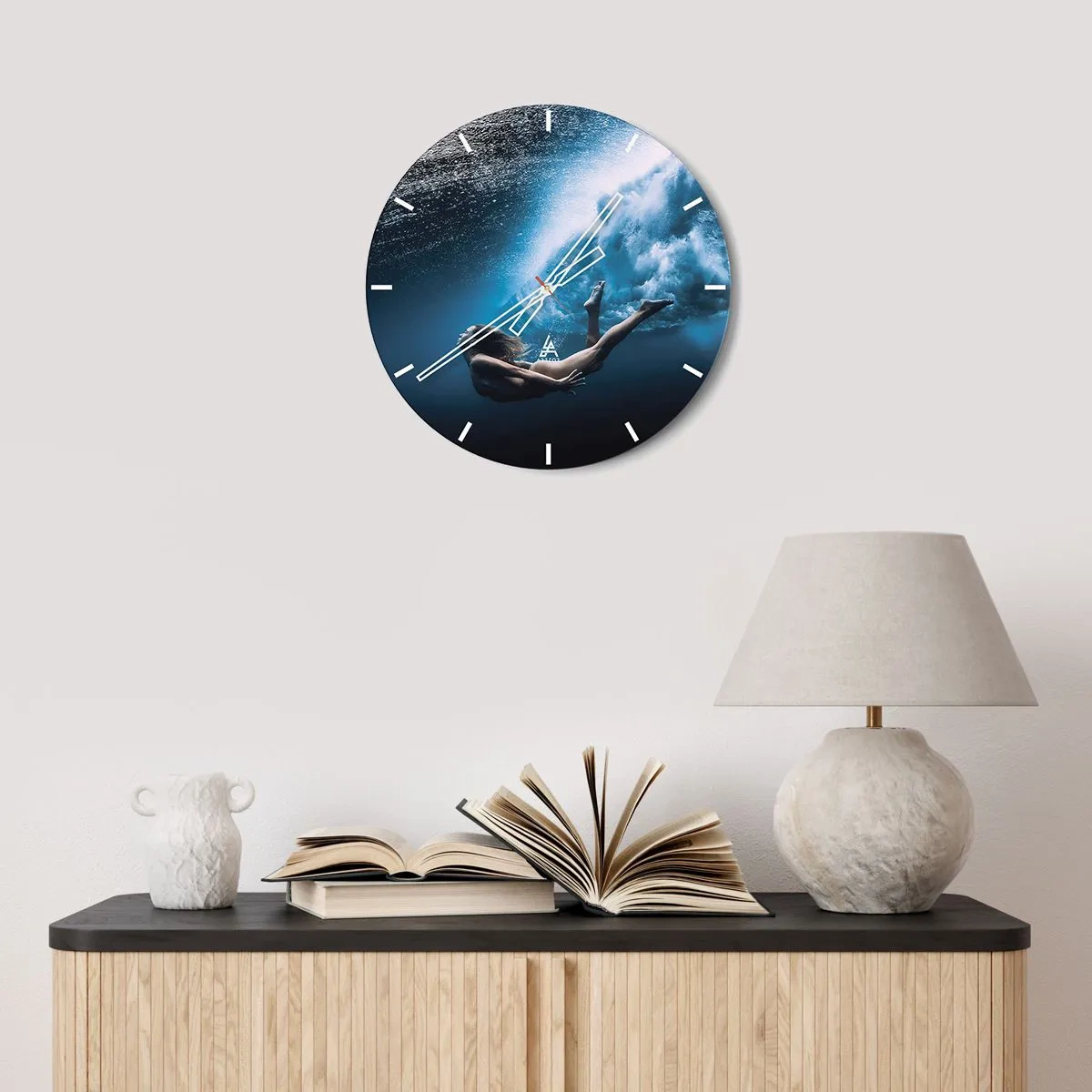 Horloge murale - Pendule murale - Sirène moderne - 40x40 cm