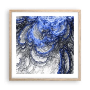 Affiche dans un chêne clair - Poster - La naissance d'une vague - 50x50 cm