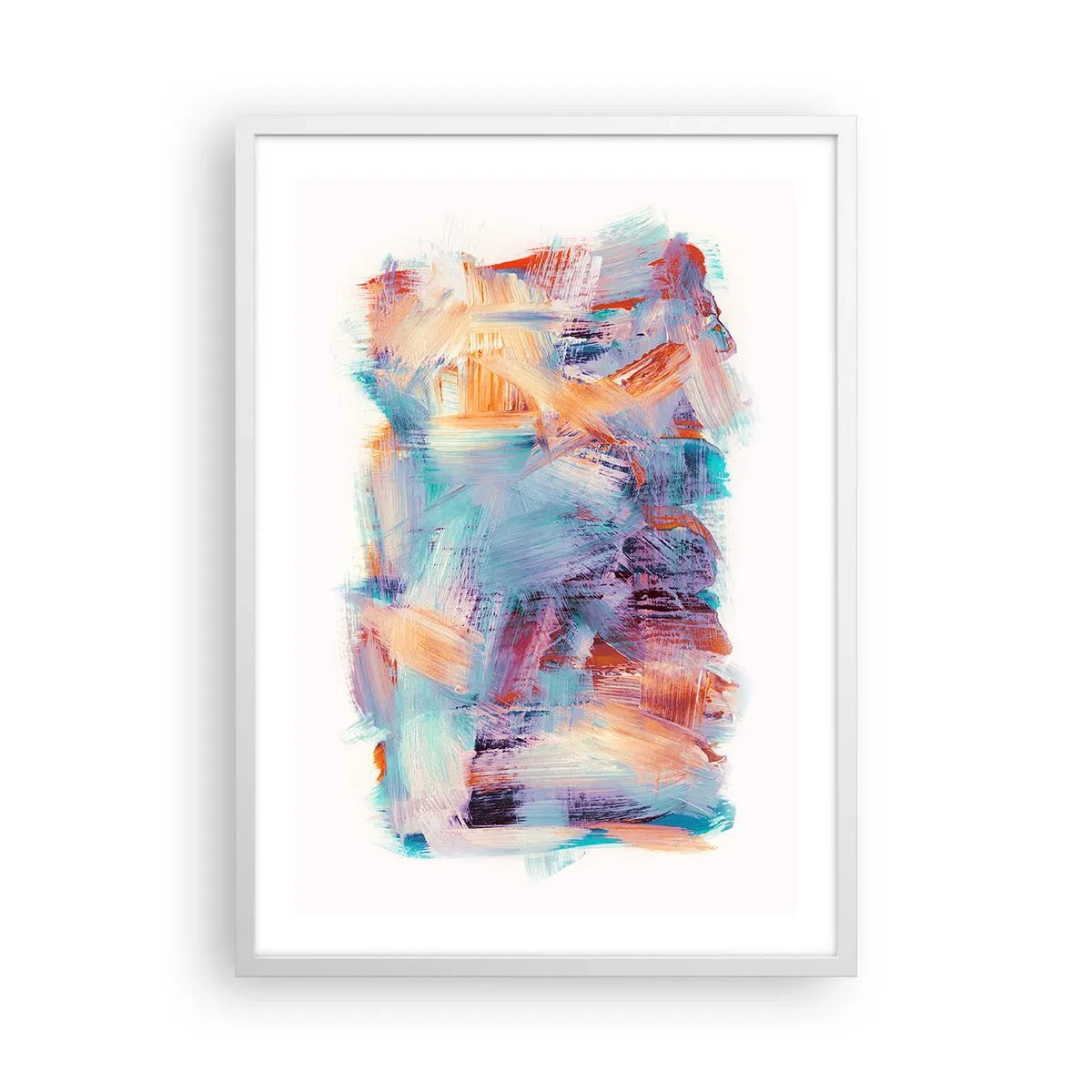 Affiche dans un cadre blanc - Poster - Un désordre coloré - 50x70 cm