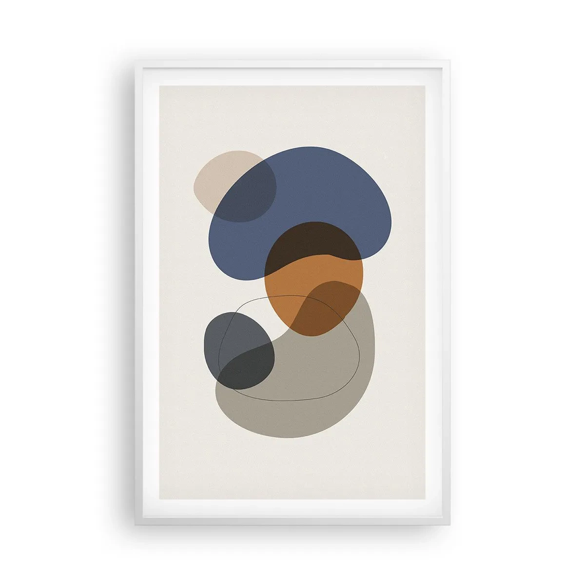 Affiche dans un cadre blanc - Poster - Gouttes de couleur - 61x91 cm