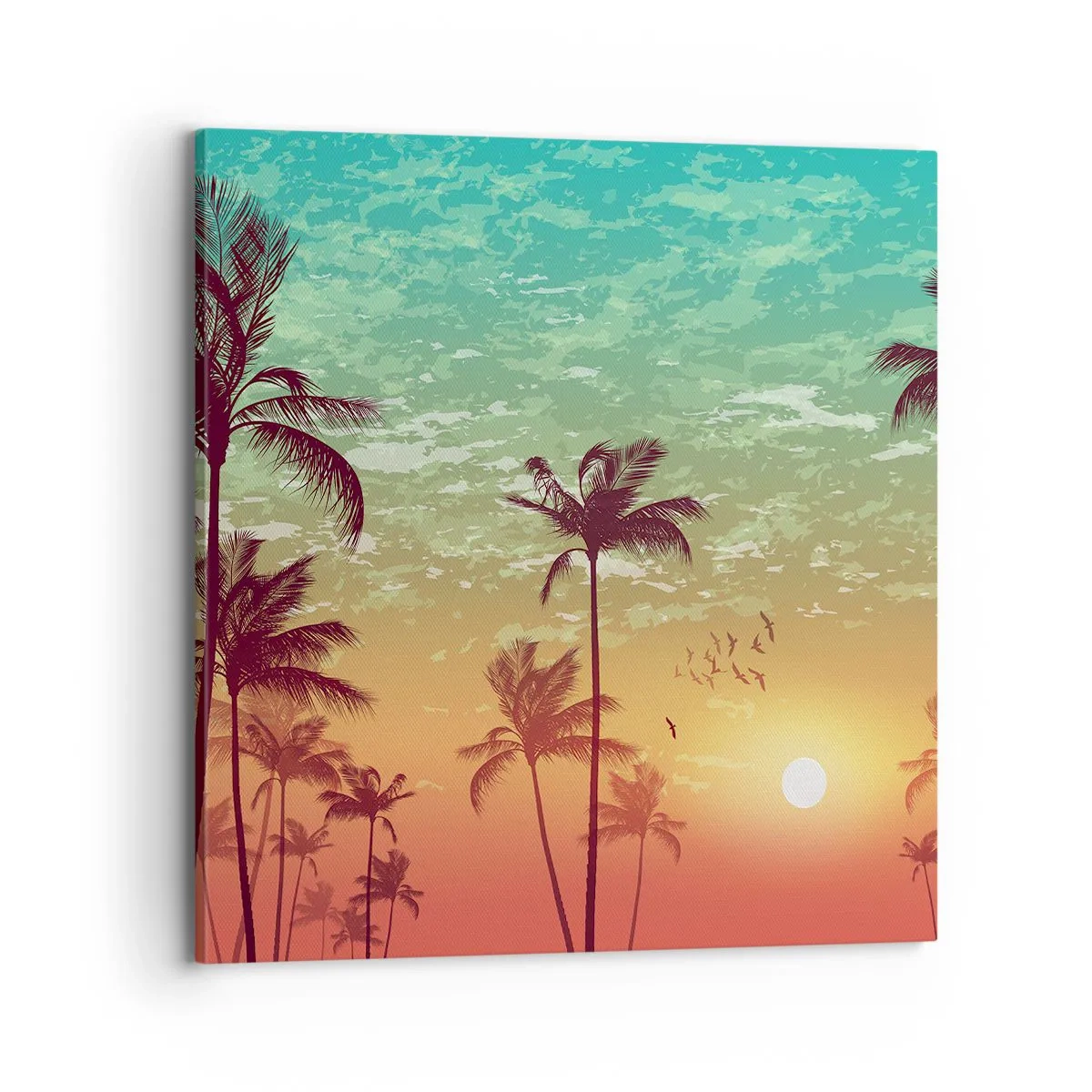 Impression sur toile - Image sur toile - Ambiance tropicale - 70x70 cm