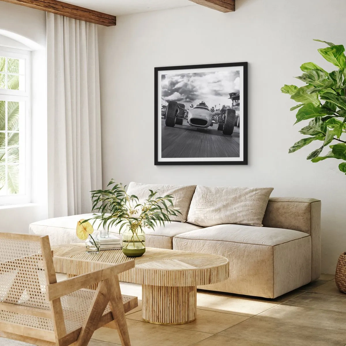 Affiche dans un cadre noir - Poster - Puissance! - 50x50 cm