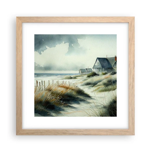 Affiche dans un chêne clair - Poster - Loin de l'agitation - 30x30 cm