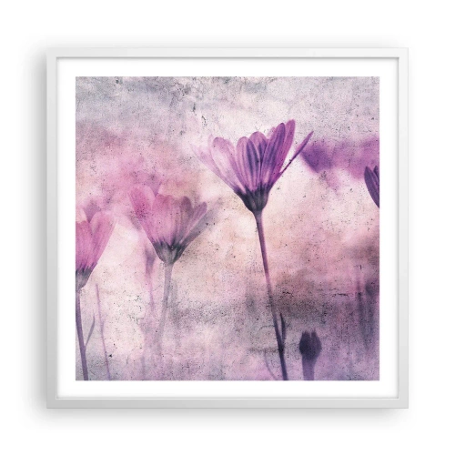 Affiche dans un cadre blanc - Poster - Rêve de fleurs - 60x60 cm