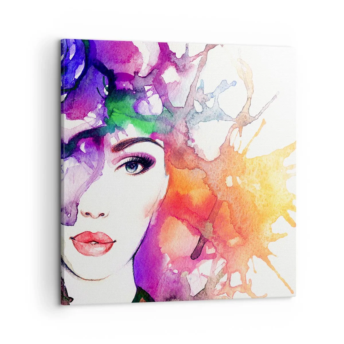 Impression sur toile - Image sur toile - Avec la tête dans les nuages - 50x50 cm