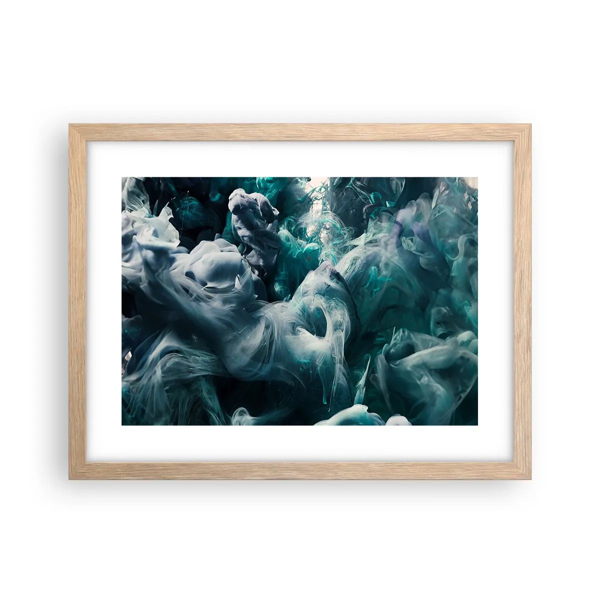 Affiche dans un chêne clair - Poster - Mouvement des couleurs - 40x30 cm