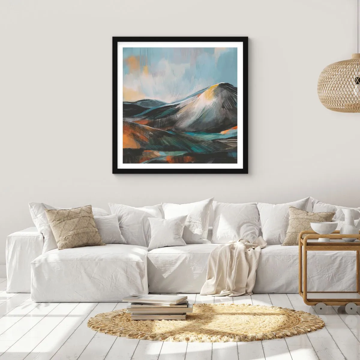 Affiche dans un cadre noir - Poster - Brut et beau - 40x40 cm