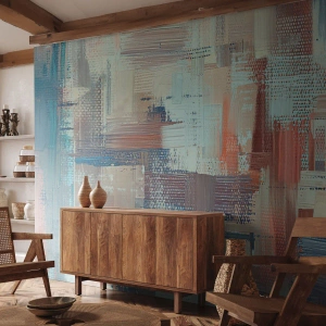 Papier peint sur mesure Premium Sand - Atteindre la lumière - Pastel, Minimalisme, Brillant