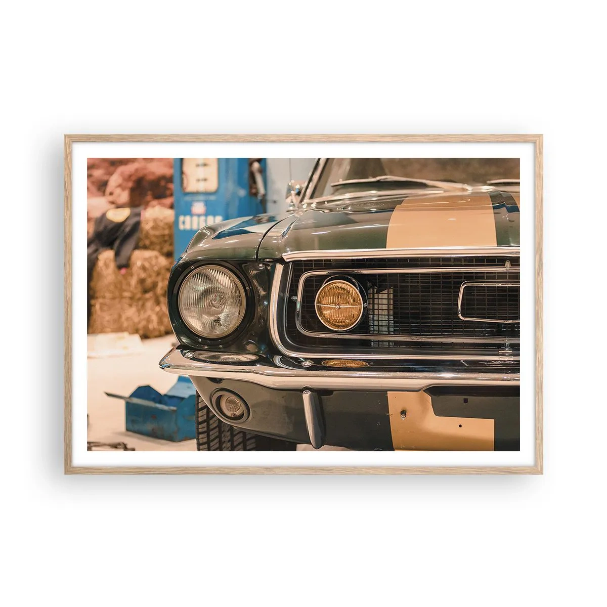 Affiche dans un chêne clair - Poster - Rencontre avec une légende - 100x70 cm