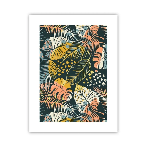 Affiche - Poster - Fantaisie feuillue - 30x40 cm