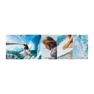 Échantillon de Papier Peint Premium Canvas - Danse avec les vagues - sport, Surfant, Planche de surf - 100x30 cm