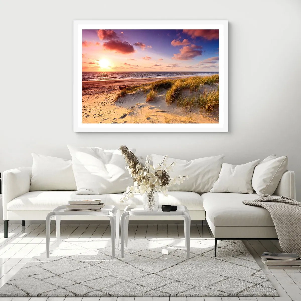 Affiche dans un cadre blanc - Poster - L'air sent déjà l'été - 70x50 cm