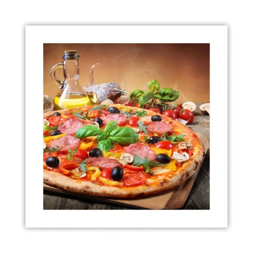 Affiche - Poster - Avec une vraie saveur italienne - 40x40 cm