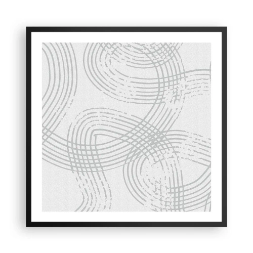 Affiche dans un cadre noir - Poster - Il n'y a pas de chemin droit - 60x60 cm