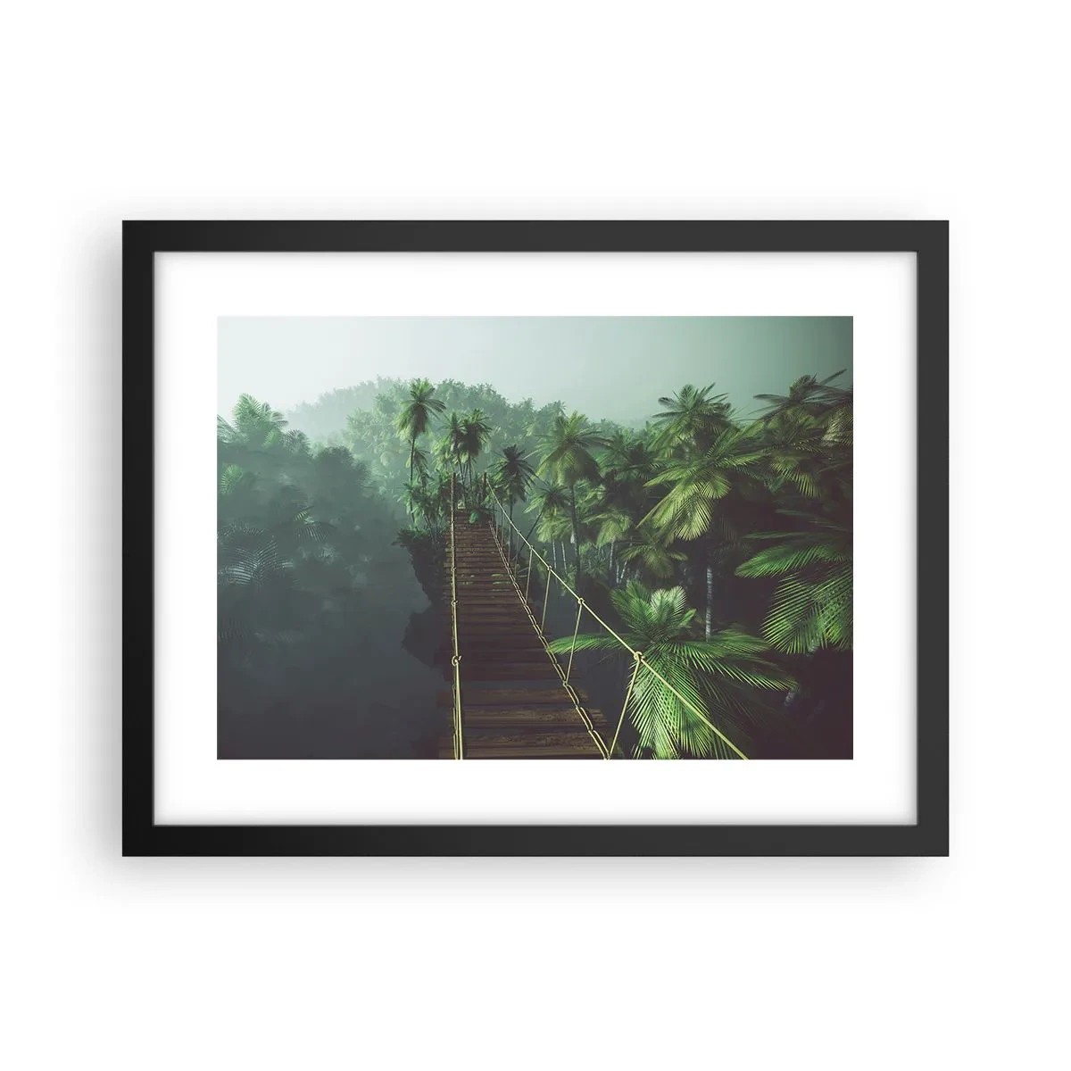 Affiche dans un cadre noir - Poster - Au fil de la verdure - 40x30 cm