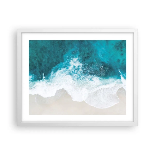 Affiche dans un cadre blanc - Poster - Caresse naturelle - 50x40 cm