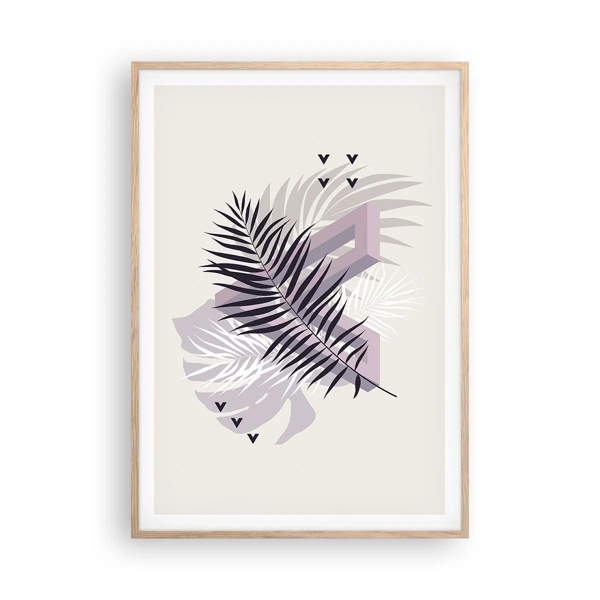 Affiche dans un chêne clair - Poster - L'ombre de l'obscurité - 70x100 cm