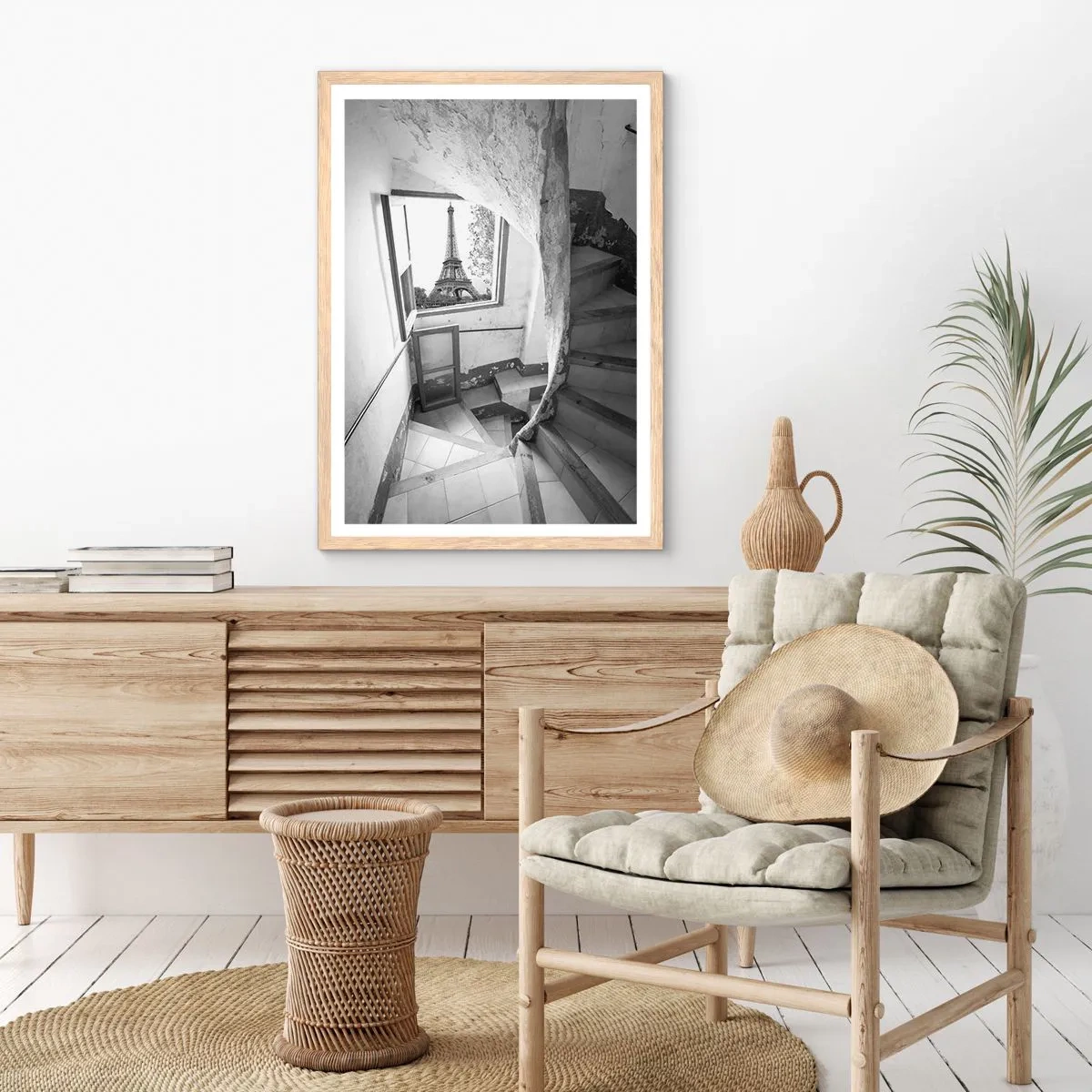 Affiche dans un chêne clair - Poster - Quelle vue! - 70x100 cm