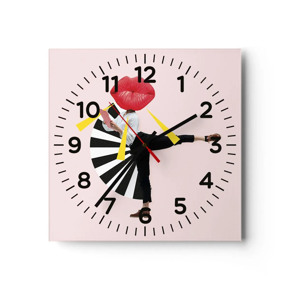 Horloge murale - Pendule murale - Pop-art surréaliste - 40x40 cm