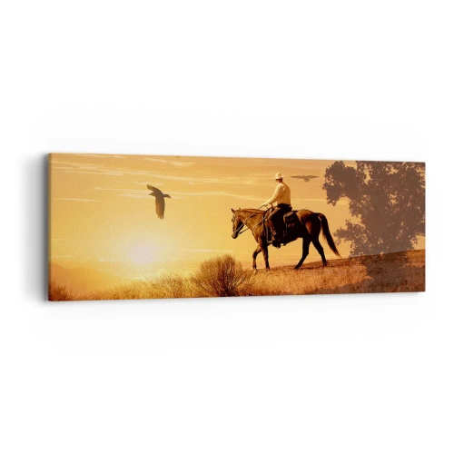 Impression sur toile - Image sur toile - Seul à travers la prairie - 90x30 cm