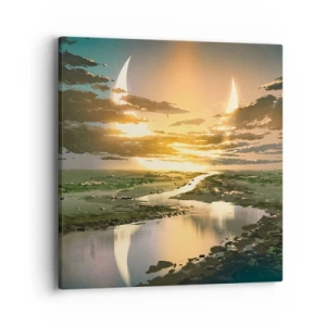 Impression sur toile - Image sur toile - Quelque part dans une galaxie lointaine, très lointaine - 40x40 cm