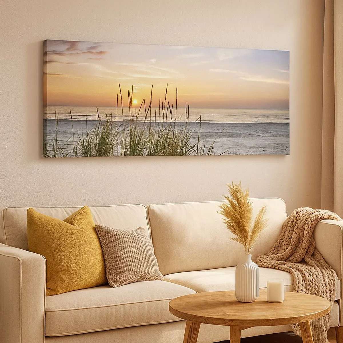 Impression sur toile - Image sur toile - Regarde, pense, ressent - 100x40 cm