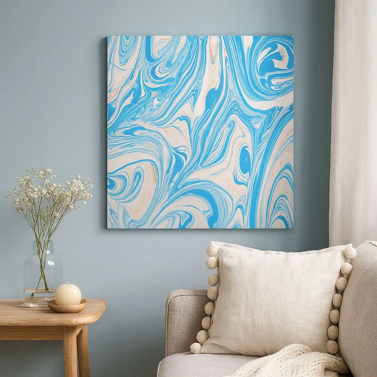 Impression sur toile - Image sur toile - Bassin turquoise - 30x30 cm