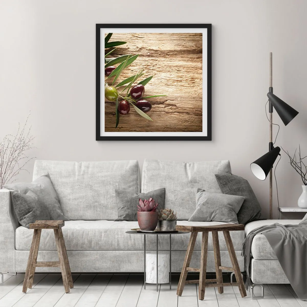 Affiche dans un cadre noir - Poster - Directement de la nature - 30x30 cm