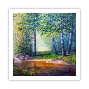 Affiche - Poster - Paysage idyllique - 60x60 cm