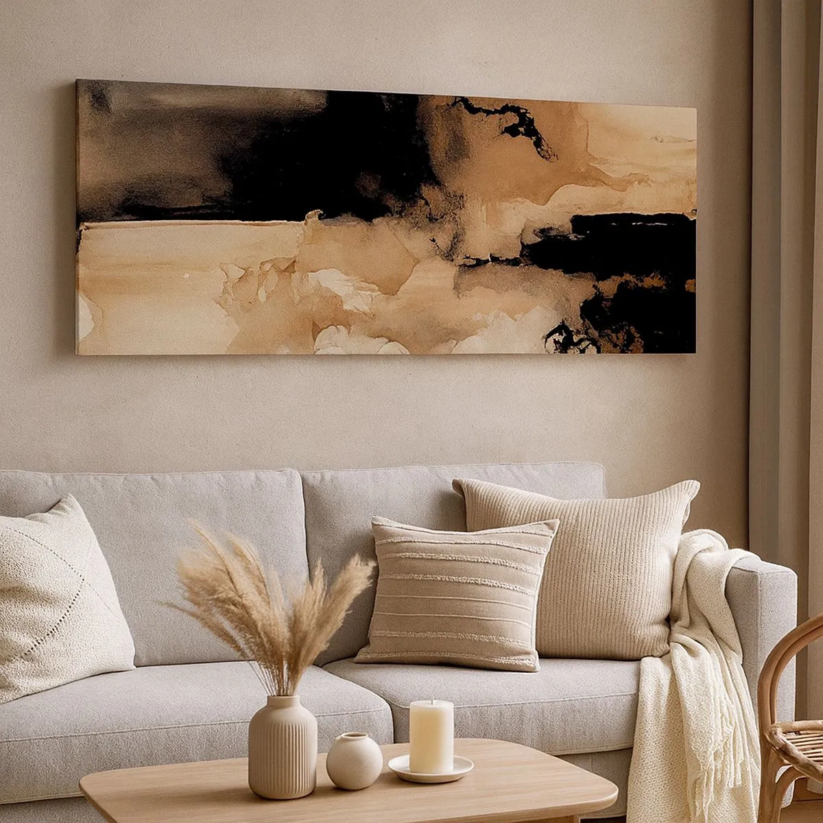 Impression sur toile - Image sur toile - Une abstraction intrigante - 100x40 cm