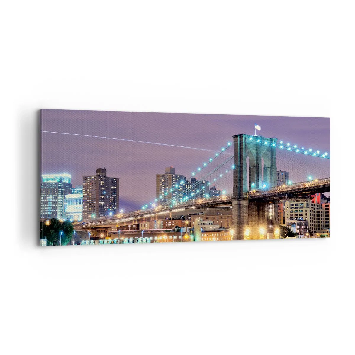 Impression sur toile - Image sur toile - Depuis de nombreuses années le pont de Brooklyn - 100x40 cm