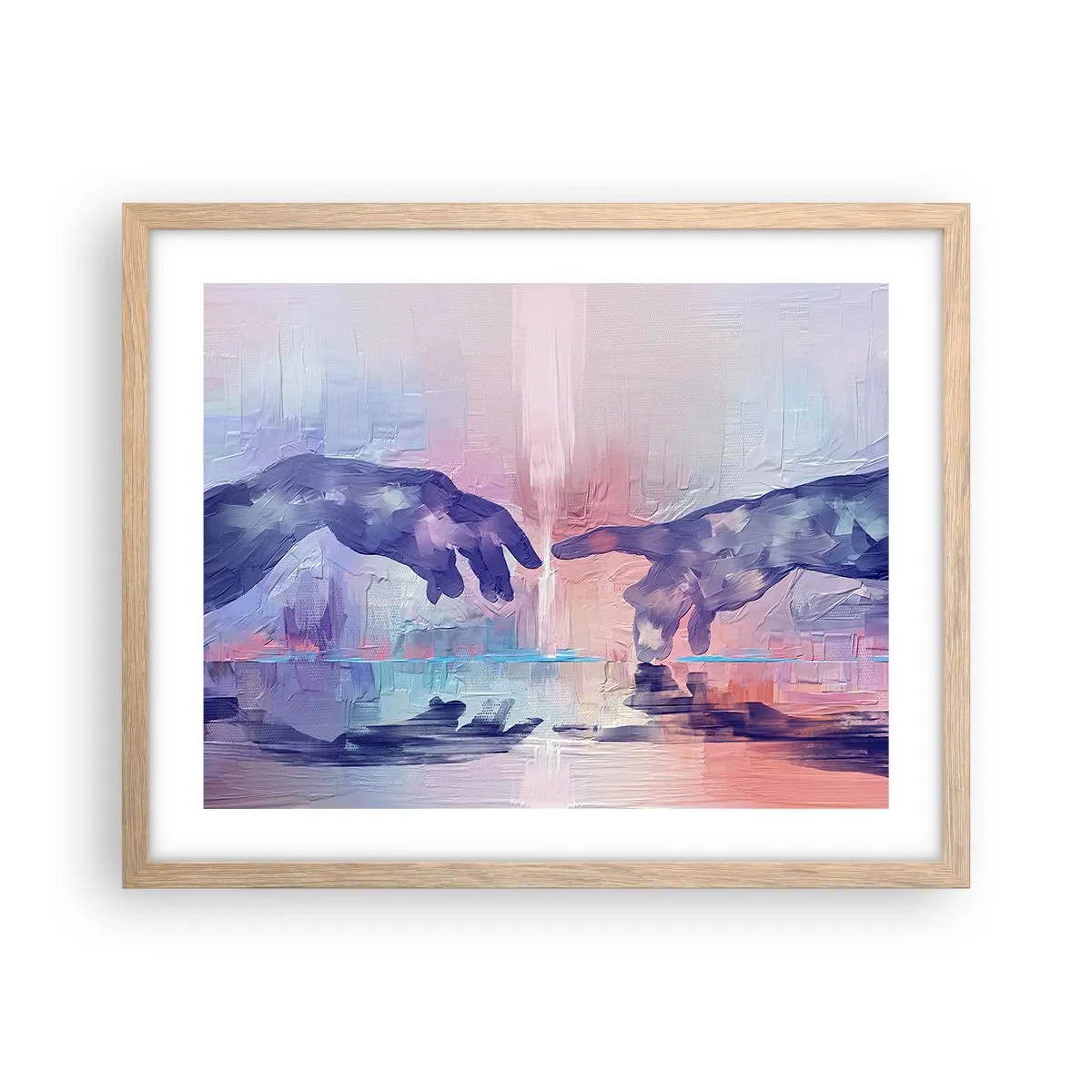 Affiche dans un chêne clair - Poster - Divine étincelle de vie - 50x40 cm