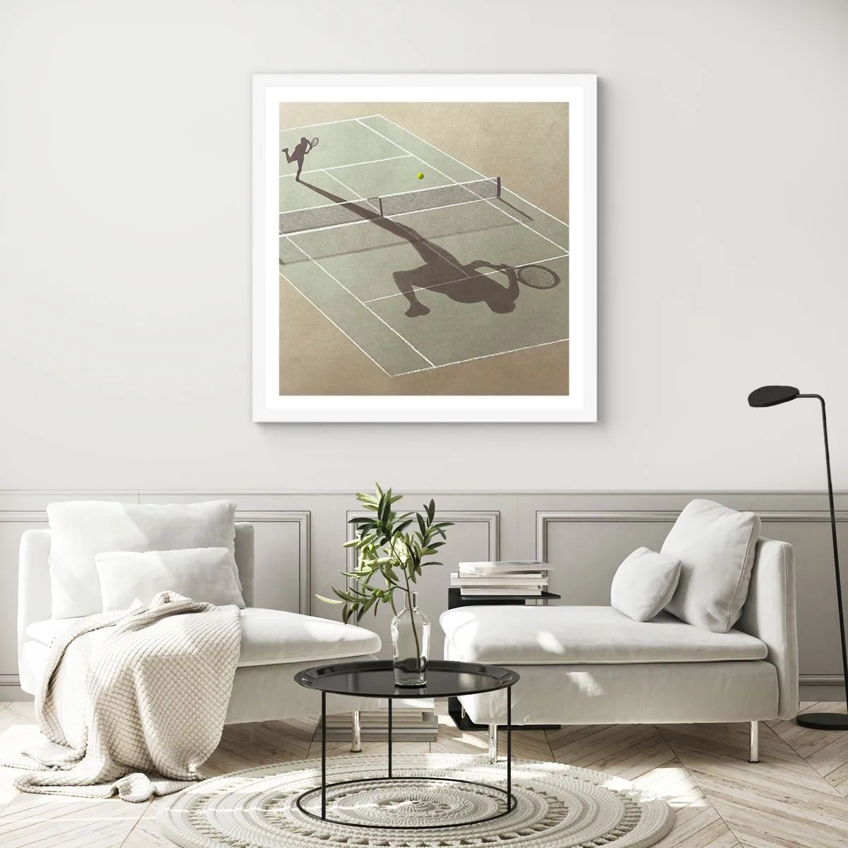 Affiche dans un cadre blanc - Poster - Dépassement de soi - 40x40 cm