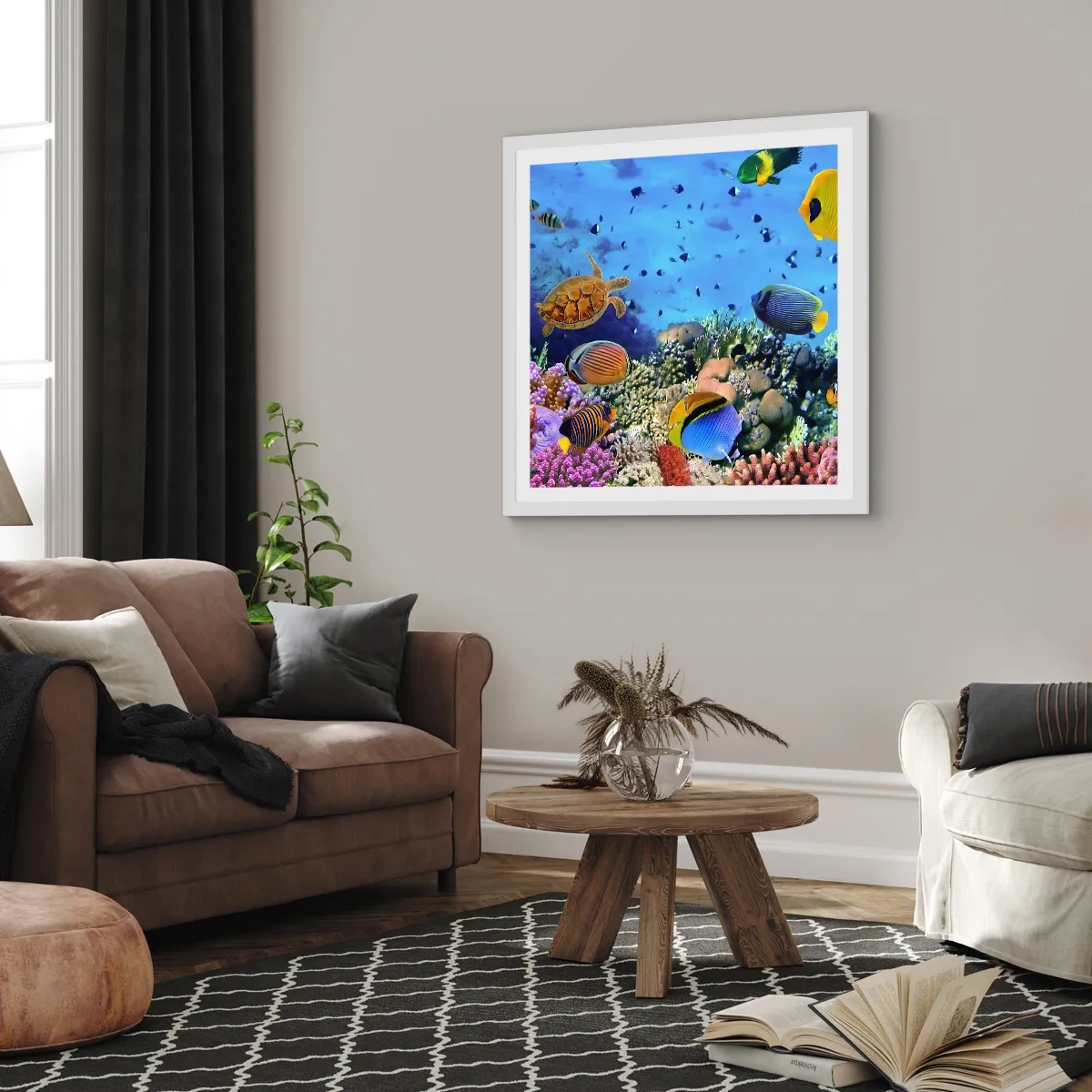 Affiche dans un cadre blanc - Poster - Et que sait-on de la vie… - 40x40 cm