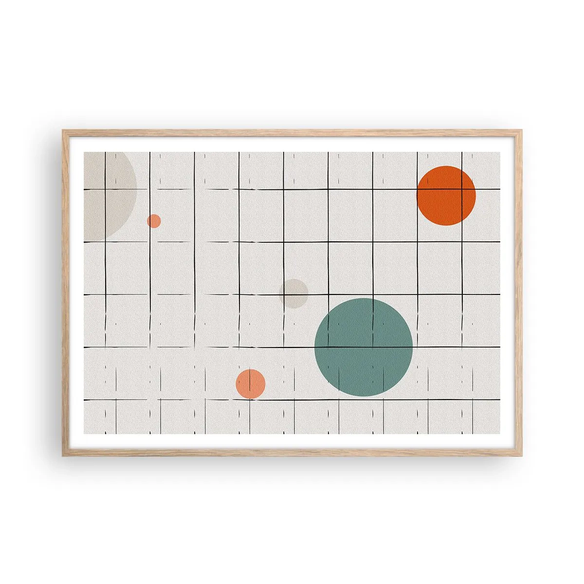 Affiche dans un chêne clair - Poster - Piégé. Nous ou eux ? - 100x70 cm