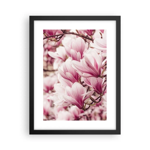 Affiche dans un cadre noir - Poster - Le printemps est rose - 30x40 cm