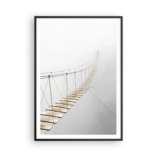 Affiche dans un cadre noir - Poster - Où cela va-t-il te mener? - 70x100 cm