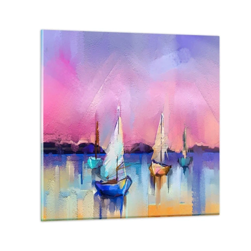 Impression sur verre - Image sur verre - Direction: les eaux larges - 40x40 cm